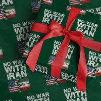 No War With Iran Wrapping Paper Roll Support Iranian People Peace