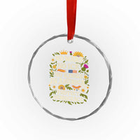 No Wars No ICE No Kings Crystal Glass Ornament Floral Resist No Kings In America Protest