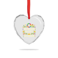 No Wars No ICE No Kings Heart Crystal Glass Ornament Floral Resist Anti War Protest
