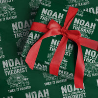 Noah Was a Conspiracy Theorist Wrapping Paper Roll Then It Rained Funny Biblical Ark Humor - Wonder Print Shop
