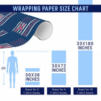 Nobody Fights Alone Pink Ribbon Flag Wrapping Paper Roll Breast Cancer Awareness Support - Wonder Print Shop