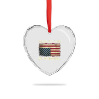 None of This Is Normal Heart Crystal Glass Ornament Retro Upside Down American Flag