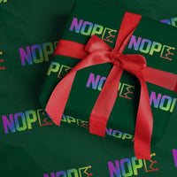 Nope No Kings Graphic Wrapping Paper Roll Humorous Political Gift
