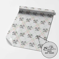 Nope Not Today Wrapping Paper Roll Funny Siberian Husky Lazy Mood