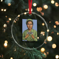 Nope Rosa Parks Crystal Glass Ornament Female Empowerment History Gift