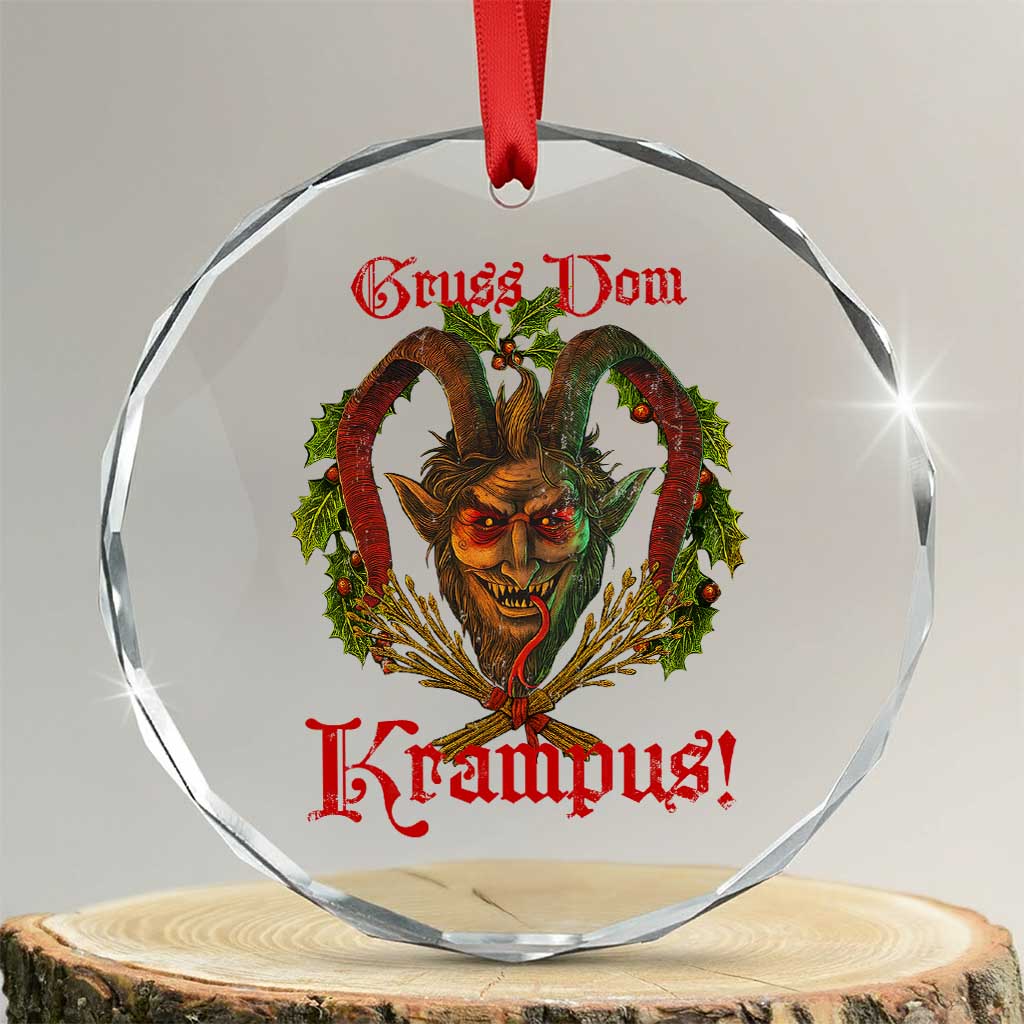 Nordic Christmas Krampus Crystal Glass Ornament Gruss Vom Krampus Pagan Yule Xmas - Wonder Print Shop
