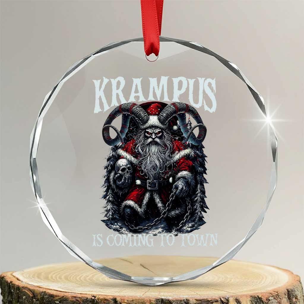 Nordic Christmas Krampus Crystal Glass Ornament Krampus Is Coming To Town Horror Holiday Xmas - Wonder Print Shop