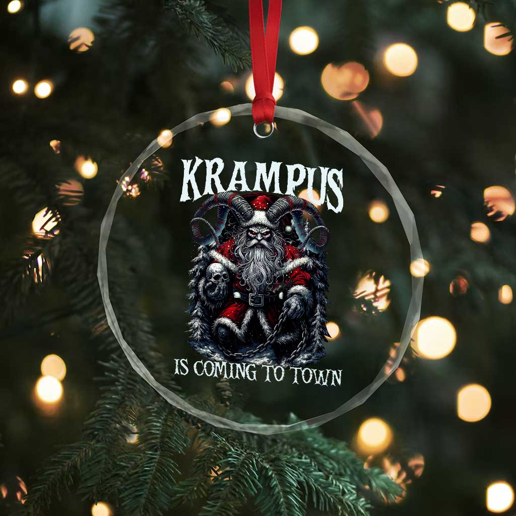 Nordic Christmas Krampus Crystal Glass Ornament Krampus Is Coming To Town Horror Holiday Xmas - Wonder Print Shop