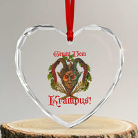 Nordic Christmas Krampus Heart Crystal Glass Ornament Gruss Vom Krampus Pagan Yule Xmas - Wonder Print Shop