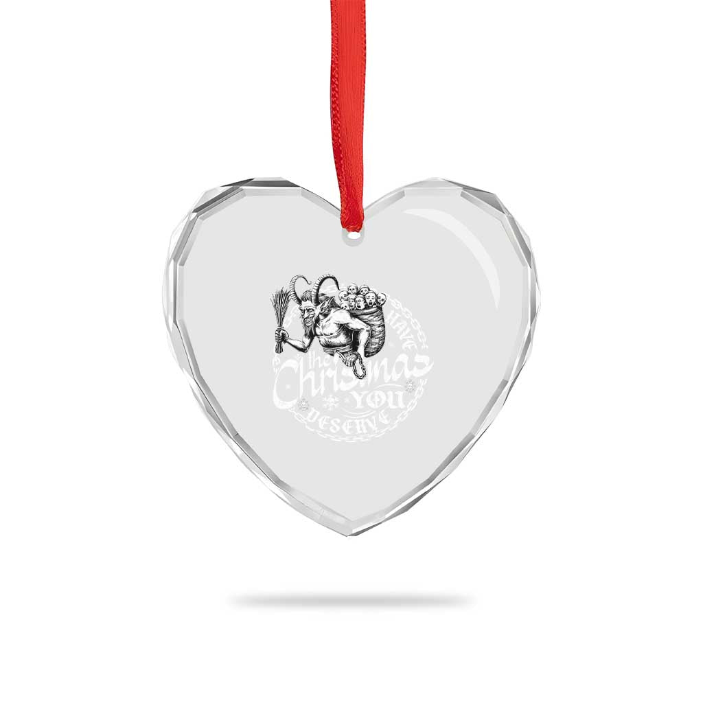 Nordic Christmas Krampus Heart Crystal Glass Ornament Have The Christmas You Deserve Horror Xmas - Wonder Print Shop