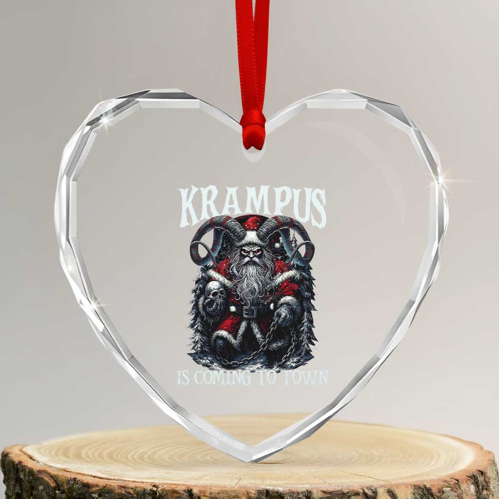 Nordic Christmas Krampus Heart Crystal Glass Ornament Krampus Is Coming To Town Horror Holiday Xmas - Wonder Print Shop