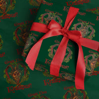 Nordic Christmas Krampus Wrapping Paper Roll Gruss Vom Krampus Pagan Yule Xmas - Wonder Print Shop