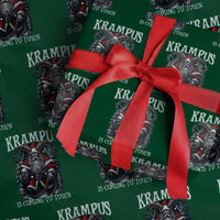 Nordic Christmas Krampus Wrapping Paper Roll Krampus Is Coming To Town Horror Holiday Xmas - Wonder Print Shop