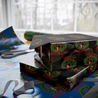 Nordic Christmas Wrapping Paper Roll Merry Witchmas Pagan Yule Xmas Wreath - Wonder Print Shop
