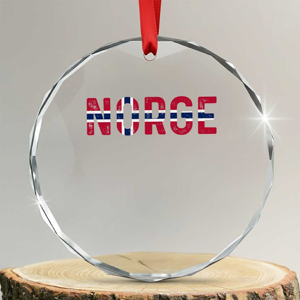 Norge Flag Norway Crystal Glass Ornament Norwegian Home Love Family