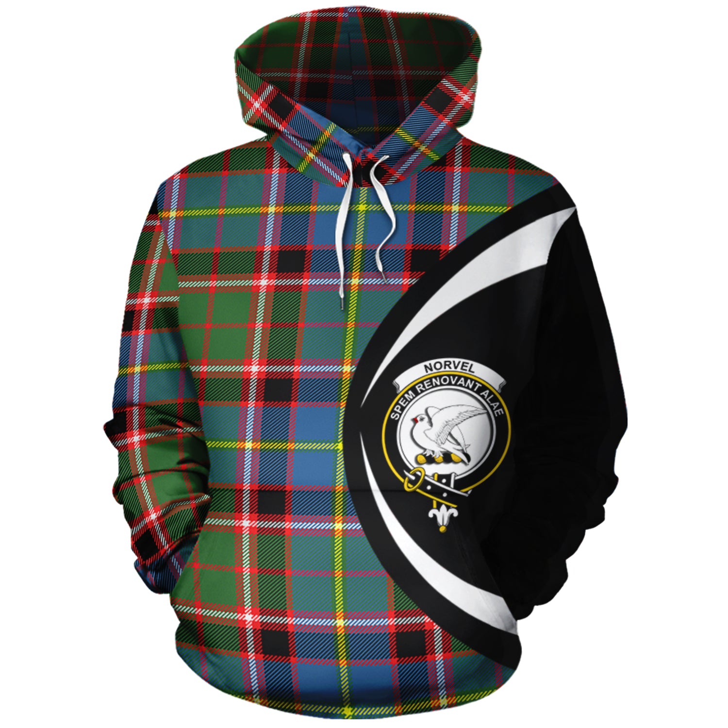 scottish-norvel-clan-crest-circle-style-tartan-hoodie