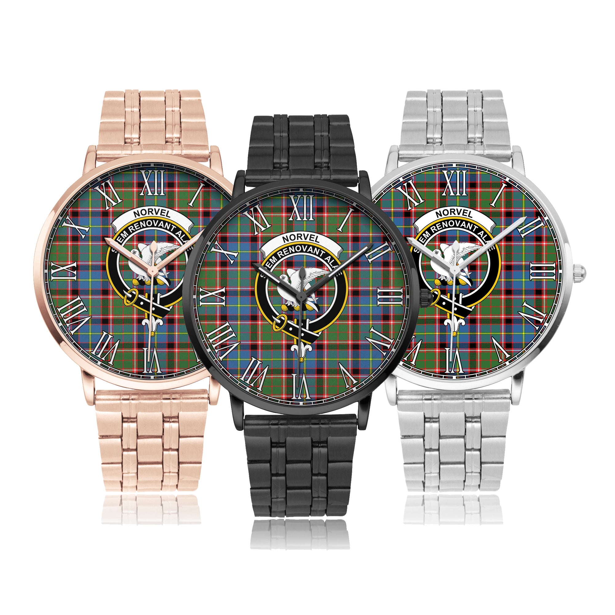norvel-family-crest-quartz-watch-with-stainless-steel-trap-tartan-instafamous-quartz-stainless-steel-watch