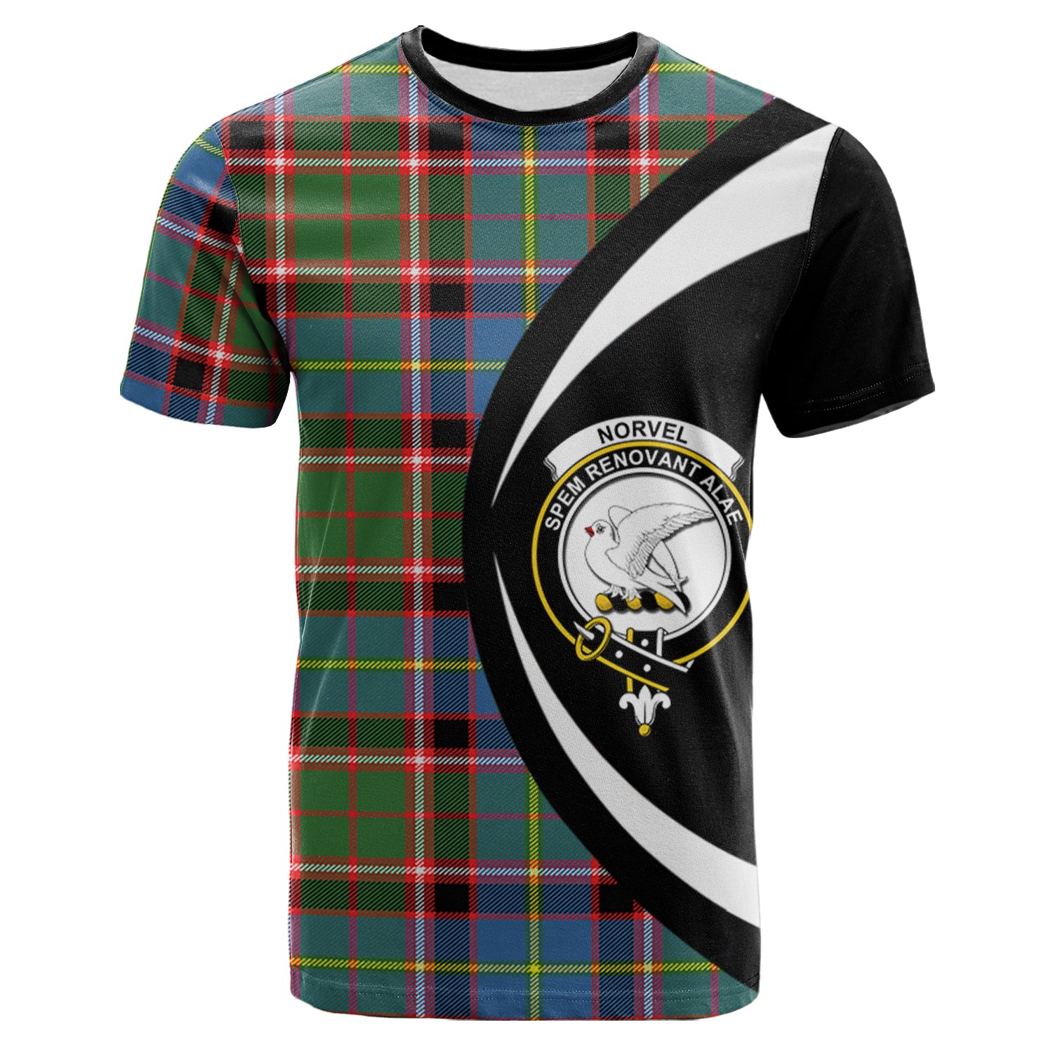 scottish-norvel-clan-crest-circle-style-tartan-t-shirt