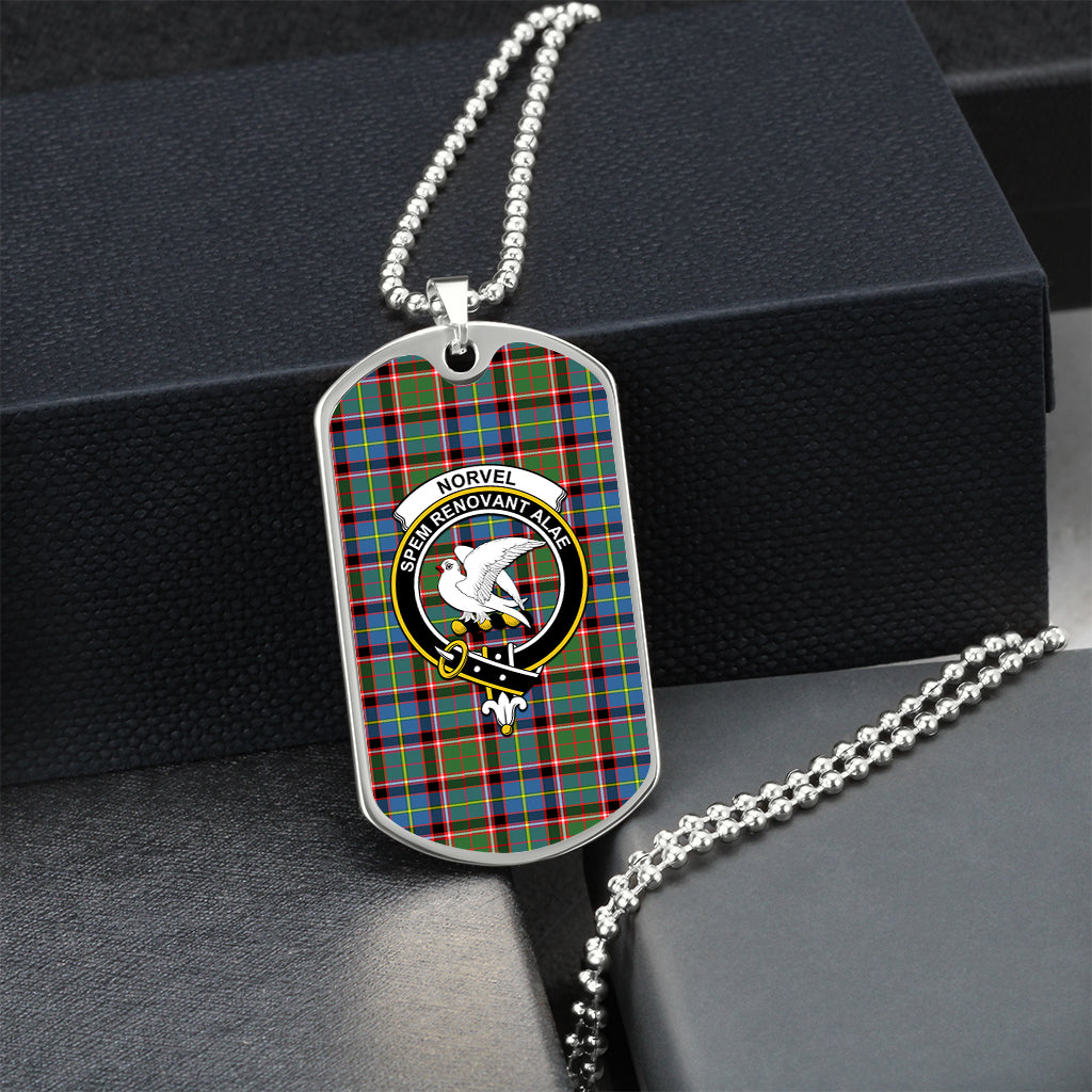 norvel-tartan-family-crest-silver-military-chain-dog-tag