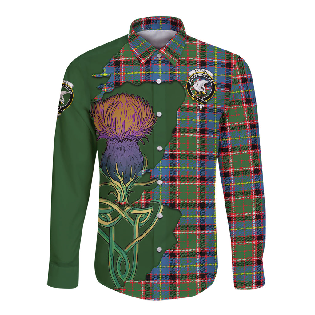 norvel-tartan-plaid-long-sleeve-button-down-shirt-tartan-crest-with-thistle-and-scotland-map-long-sleeve-button-shirt