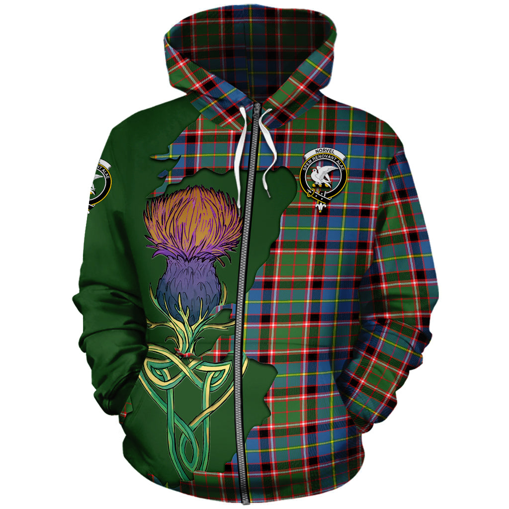 norvel-tartan-plaid-hoodie-tartan-crest-with-thistle-and-scotland-map-hoodie