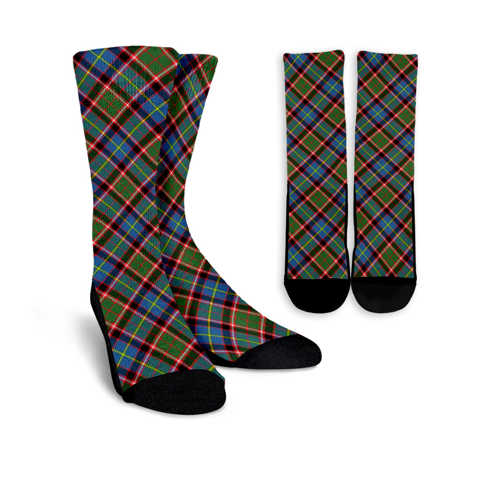 Norvel Tartan Socks, Cross Tartan Plaid Socks, Long Tartan Socks Cross Style TS23