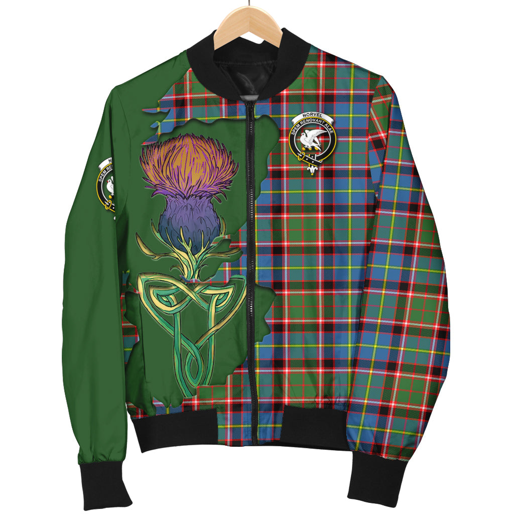 norvel-tartan-family-crest-bomber-jacket-tartan-plaid-with-thistle-and-scotland-map-jacket