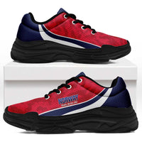 Norway 2026 Football Chunky Sneakers Go Norge Grunge Curve Stylized - Wonder Print Shop