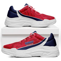 Norway 2026 Football Chunky Sneakers Go Norge Grunge Curve Stylized - Wonder Print Shop