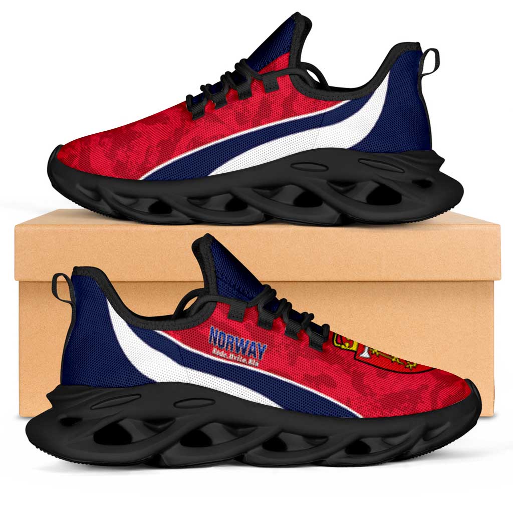Norway 2026 Football Clunky Sneakers Go Norge Grunge Curve Stylized - Wonder Print Shop