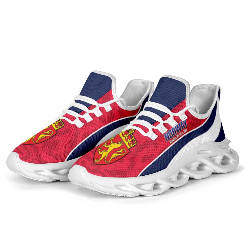 Norway 2026 Football Clunky Sneakers Go Norge Grunge Curve Stylized - Wonder Print Shop