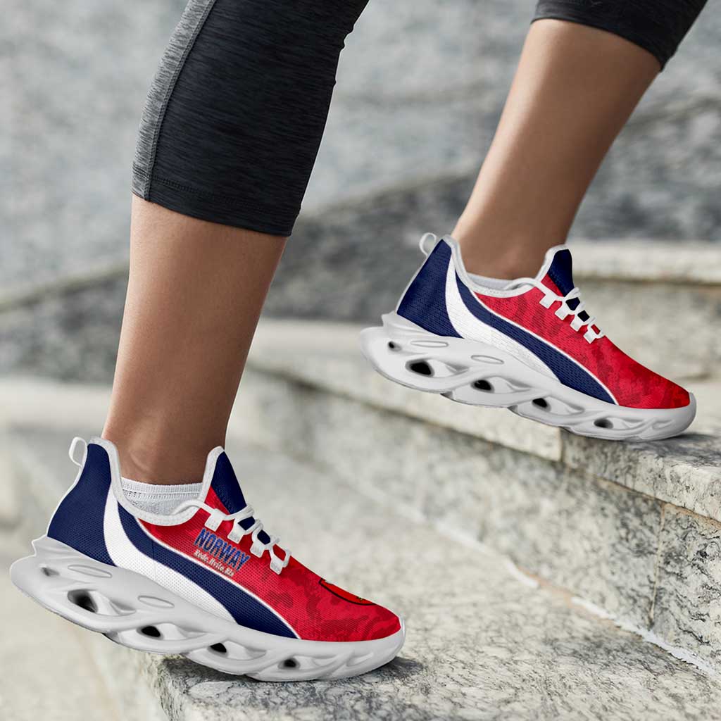 Norway 2026 Football Clunky Sneakers Go Norge Grunge Curve Stylized - Wonder Print Shop