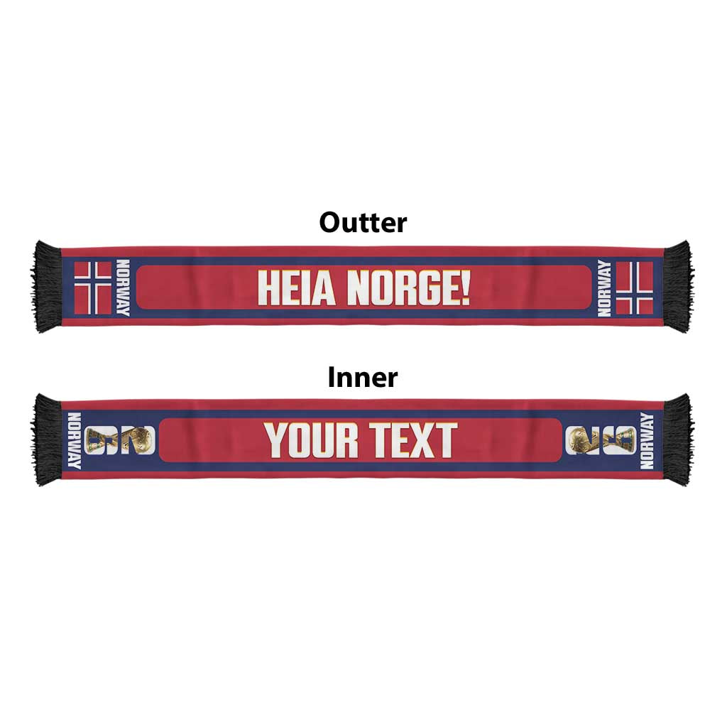 Norway 2026 Football Personalised Soccer Scarf Heia Norge