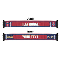 Norway 2026 Football Personalised Soccer Scarf Heia Norge