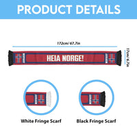 Norway 2026 Football Personalised Soccer Scarf Heia Norge