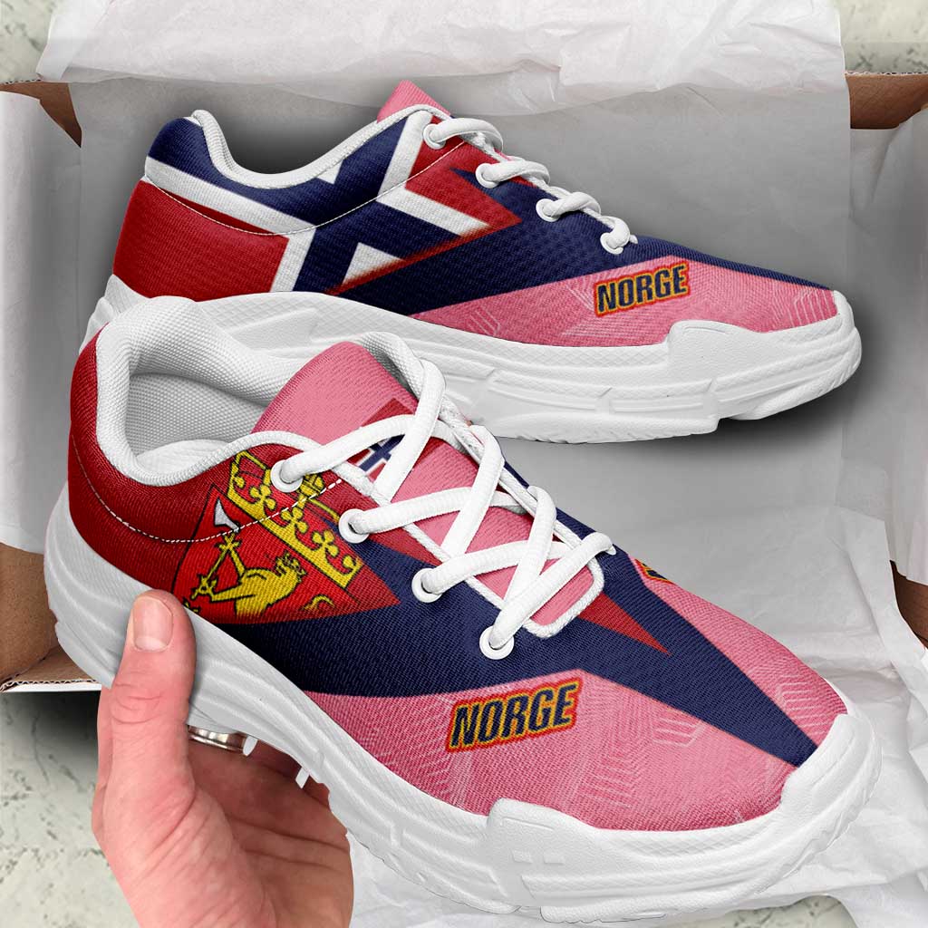 Norway 2026 World Football Chunky Sneakers Norges Pink And Flag Color