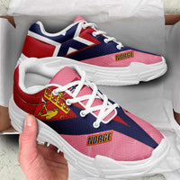 Norway 2026 World Football Chunky Sneakers Norges Pink And Flag Color