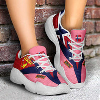 Norway 2026 World Football Chunky Sneakers Norges Pink And Flag Color
