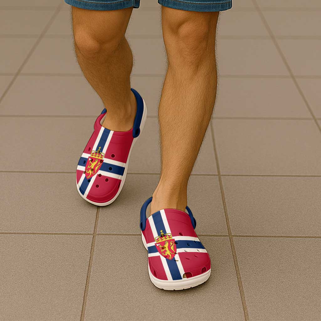 Norway Clogs Shoes Flag Color Inspiration - Wonder Print Shop
