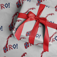Norway Flag Country Map Patriotic Ro Ro Chant Wrapping Paper Roll Norwegian Viking Row Soccer Supporter Football Fans