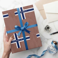 Norway Flag Cross Wrapping Paper Roll Vintage Distressed Norwegian Heritage Patriotic Scandinavian Graphic