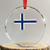 Norway Flag Crystal Glass Ornament Distressed Norwegian Norge Nordic Red White Blue Symbol