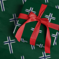 Norway Flag Distressed Nordic Symbol Norwegian Fans Wrapping Paper Roll