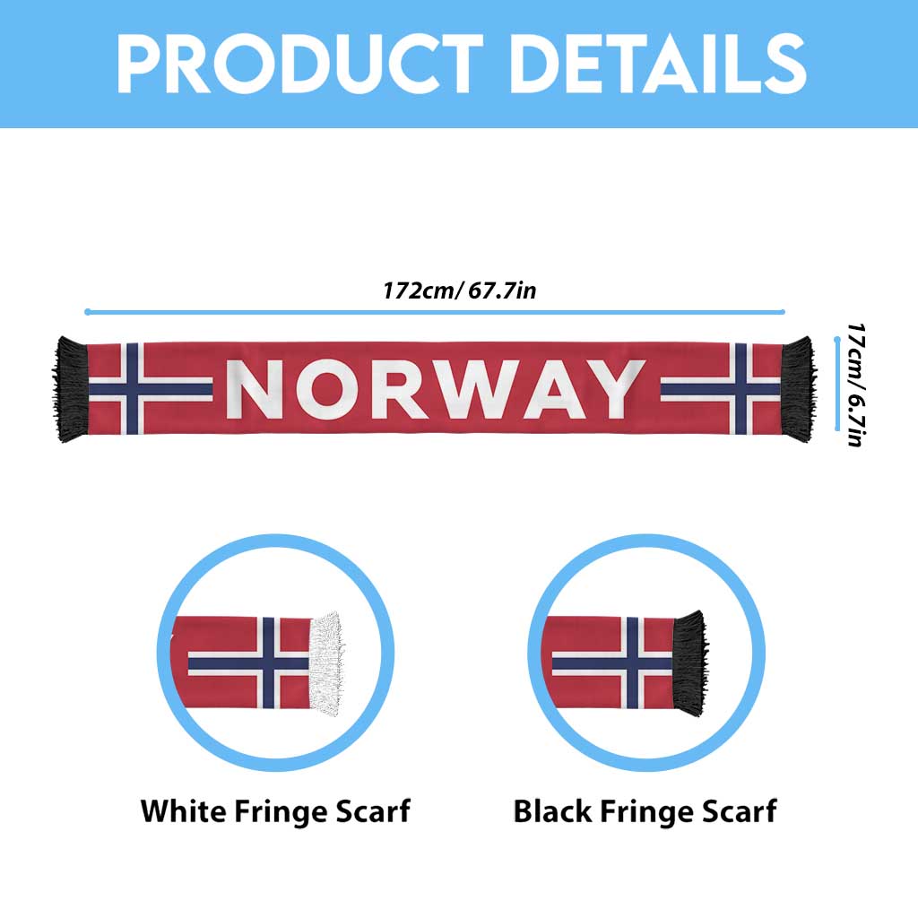 Norway Football 2026 Soccer Scarf Flag Style