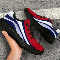 Norway Football Chunky Sneakers Flag-Inspired Curve Style