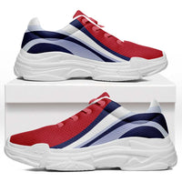 Norway Football Chunky Sneakers Flag-Inspired Curve Style