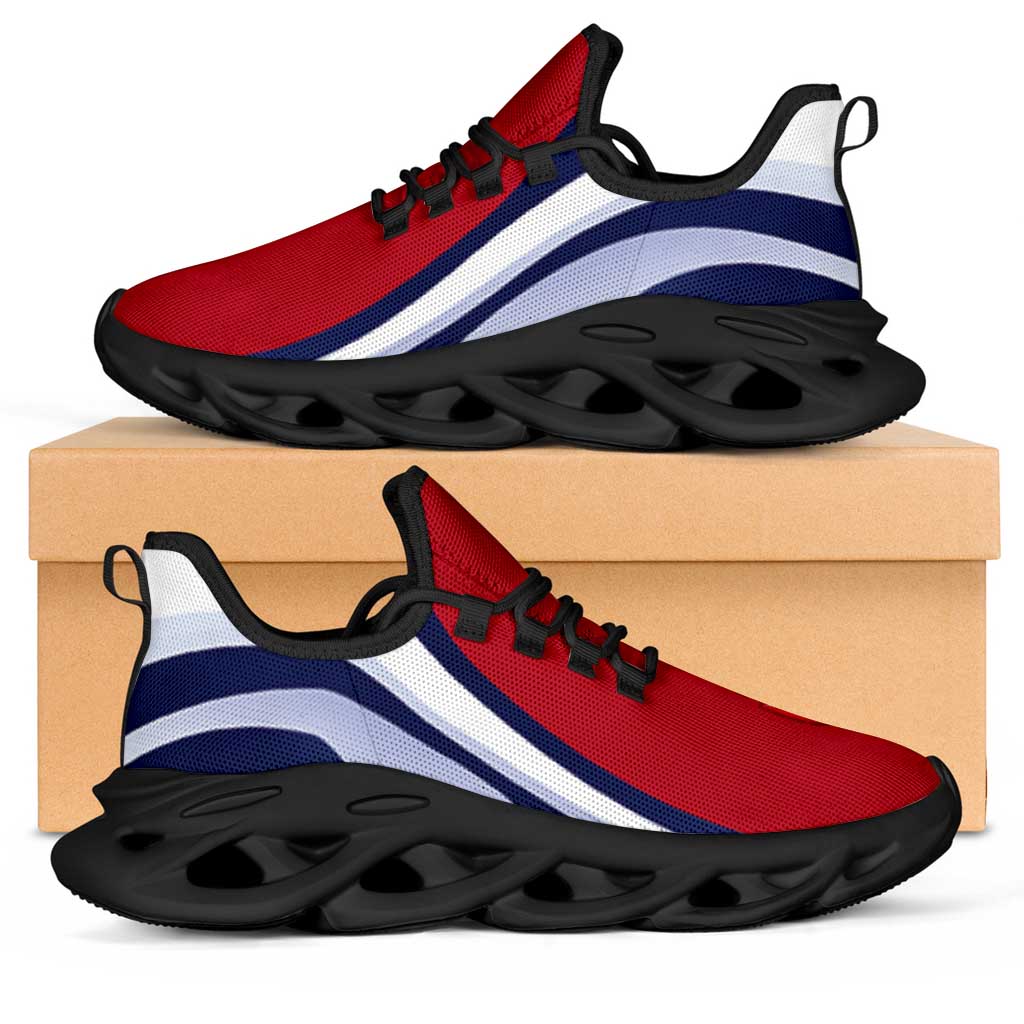 Norway Football Clunky Sneakers Flag-Inspired Curve Style