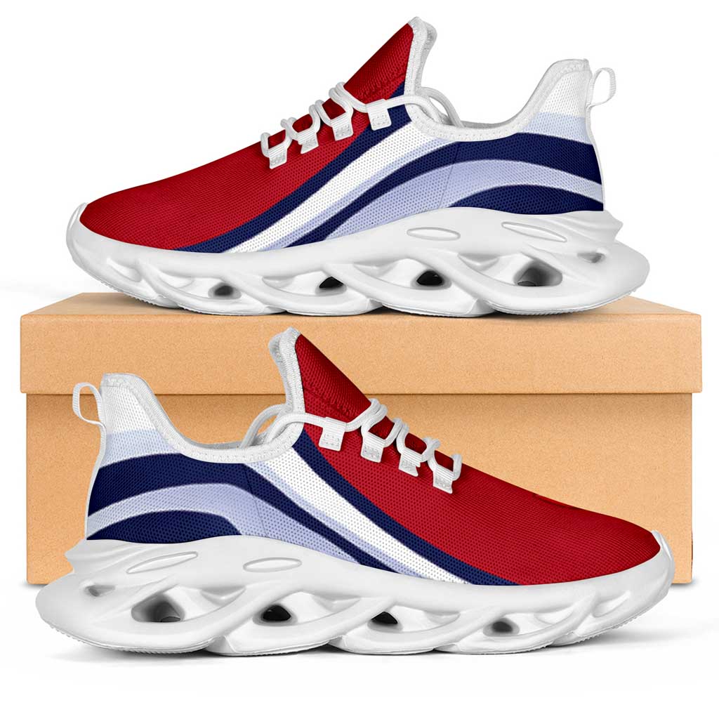 Norway Football Clunky Sneakers Flag-Inspired Curve Style