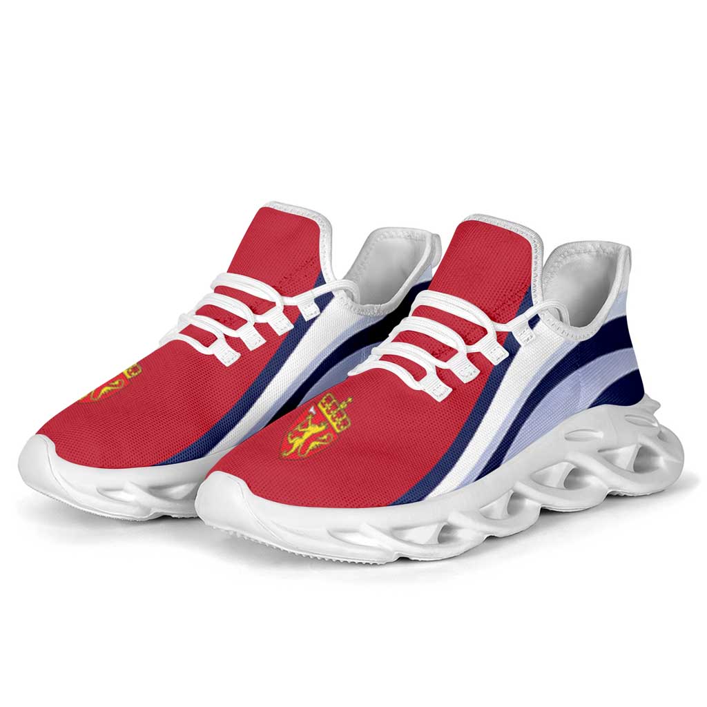 Norway Football Clunky Sneakers Flag-Inspired Curve Style