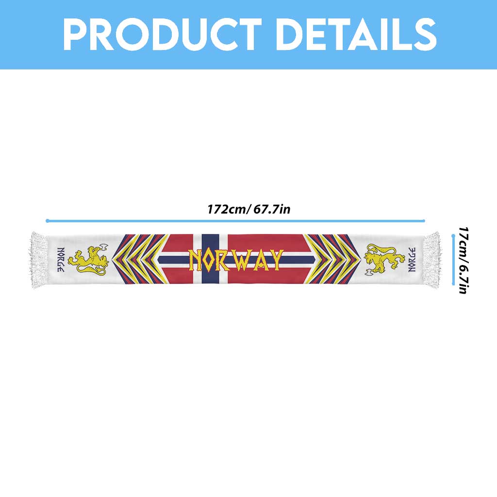 Norway Football Nations 2026 Soccer Scarf Sporty Pattern